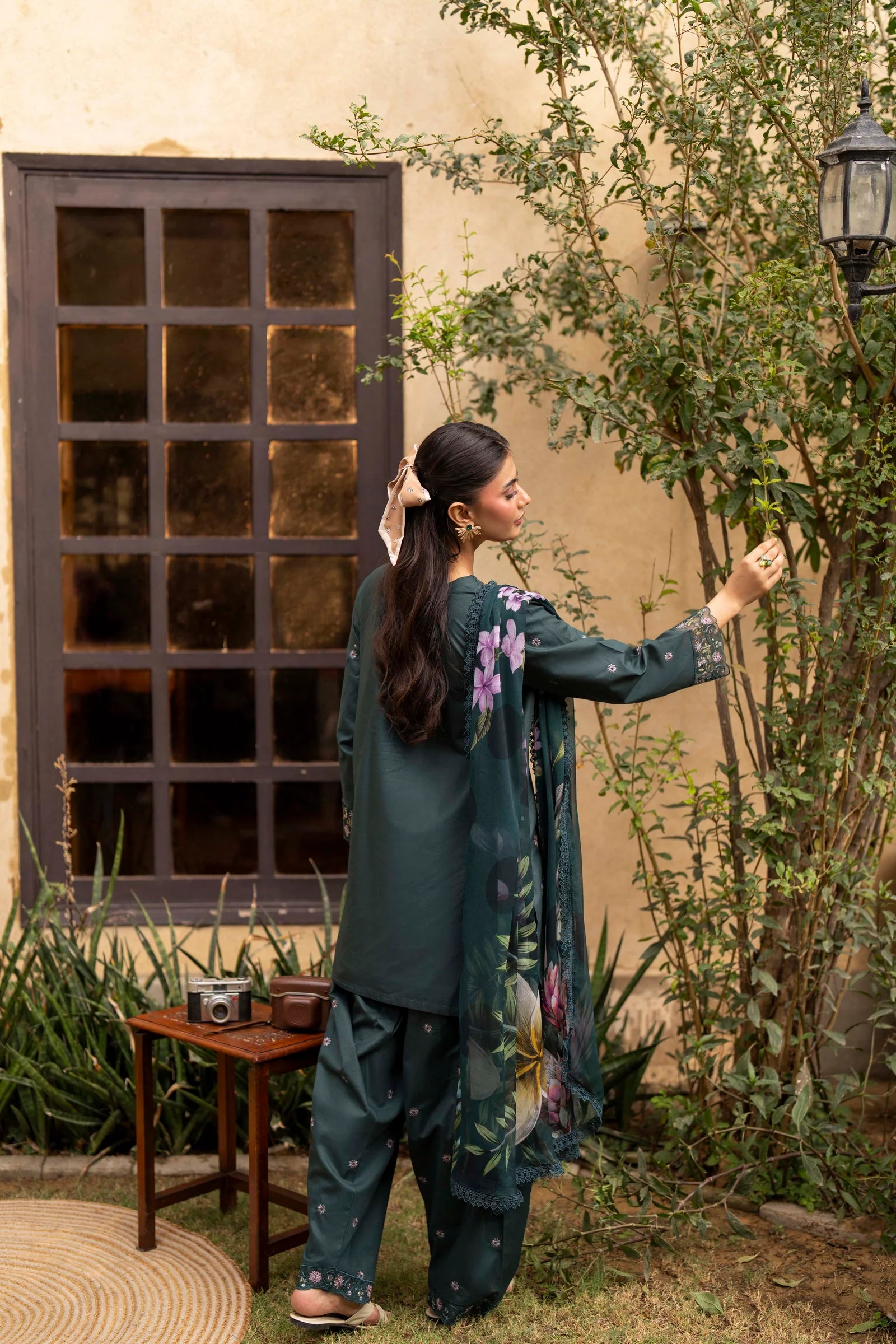 Celeste Embroidered Cotton Stitched 3 Piece Suit | Rosh Creations