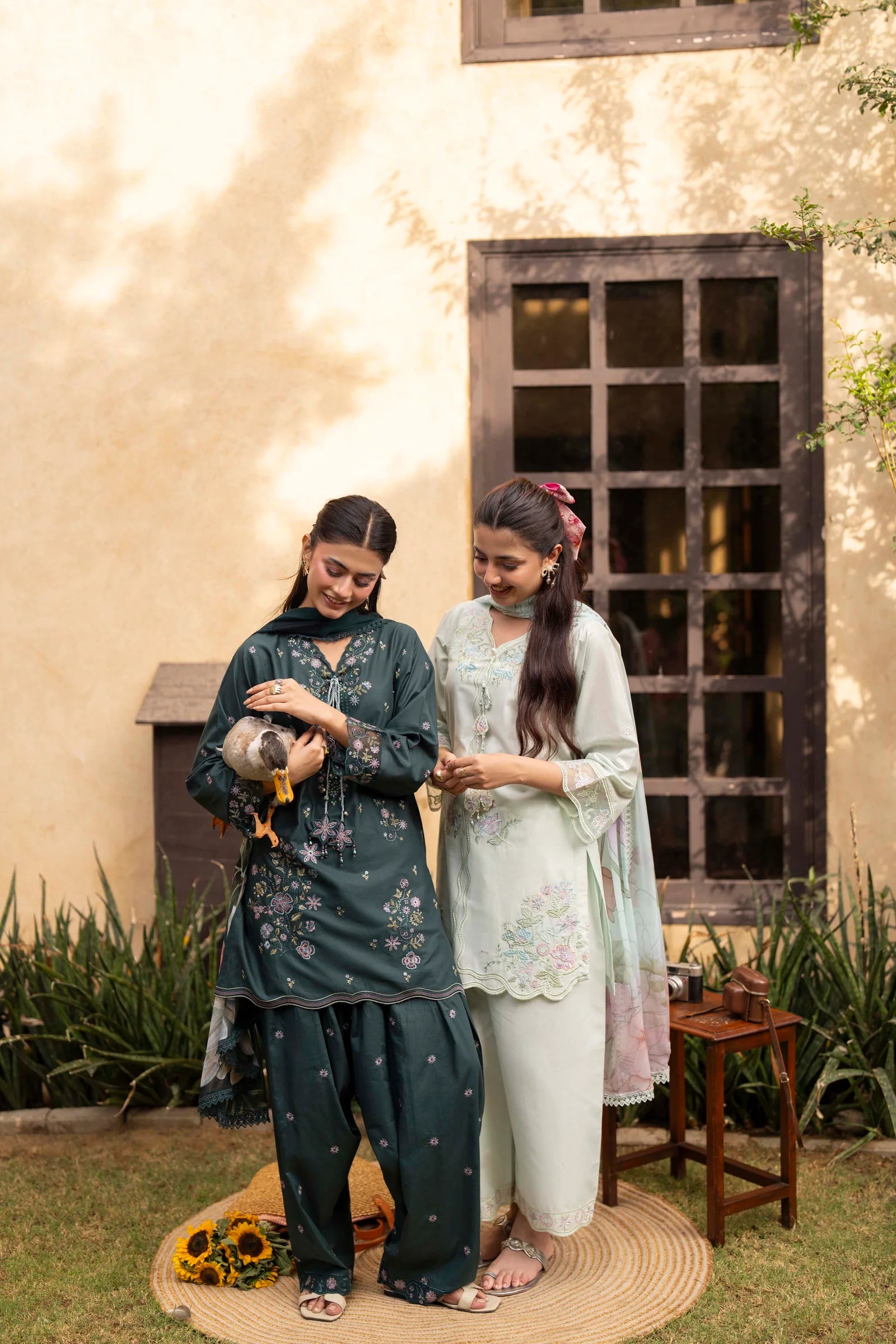 Celeste Embroidered Cotton Stitched 3 Piece Suit | Rosh Creations