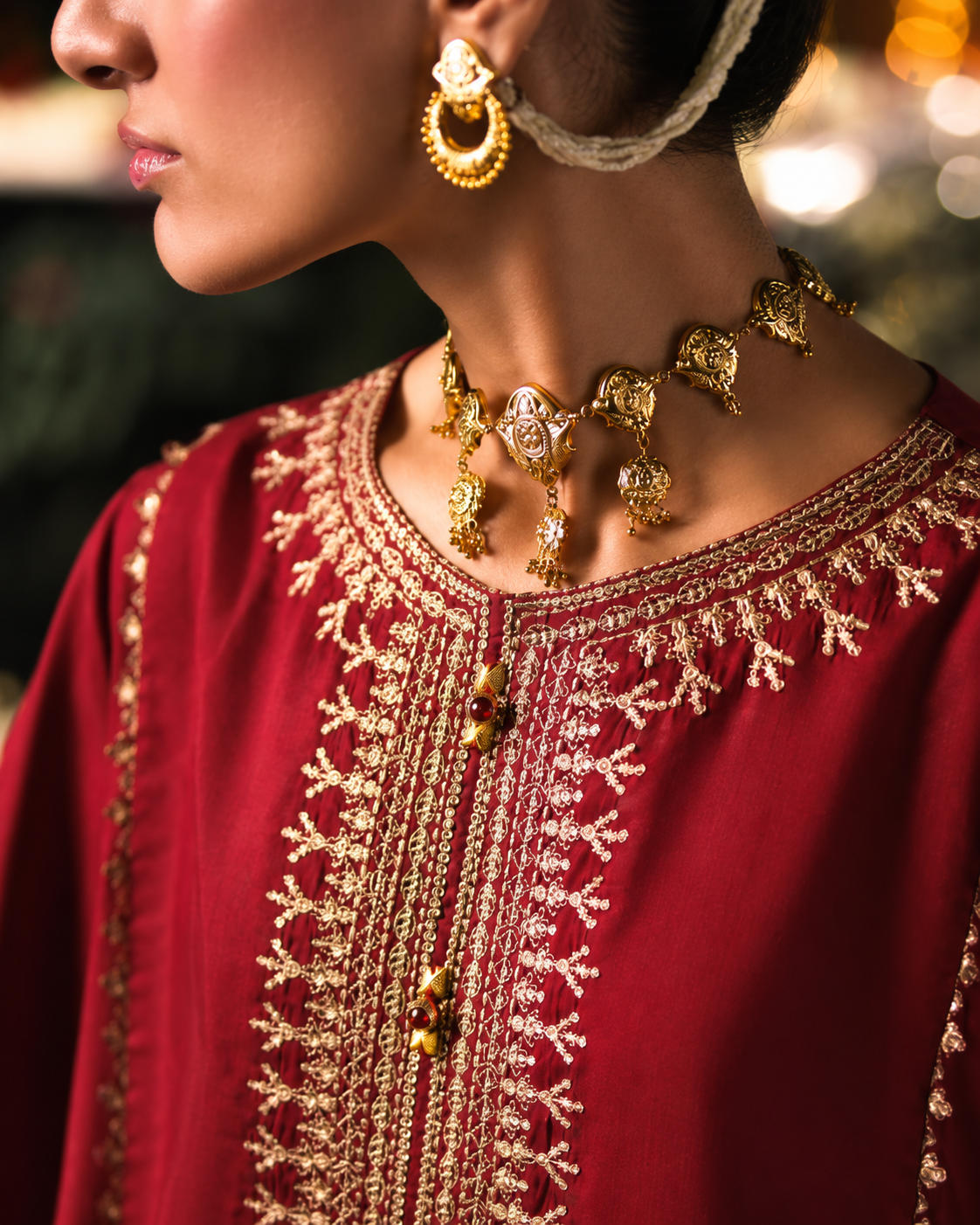 Waqar-e-Surkh Maroon Embroidered Pakistani Suit | Luxury Wedding Festive Wear