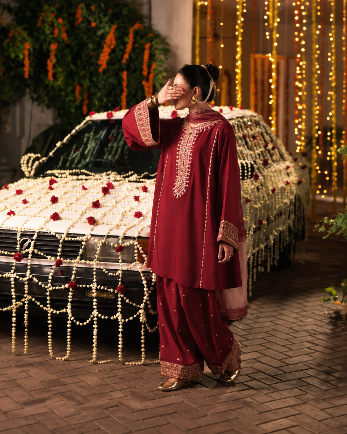 Waqar-e-Surkh Maroon Embroidered Pakistani Suit | Luxury Wedding Festive Wear
