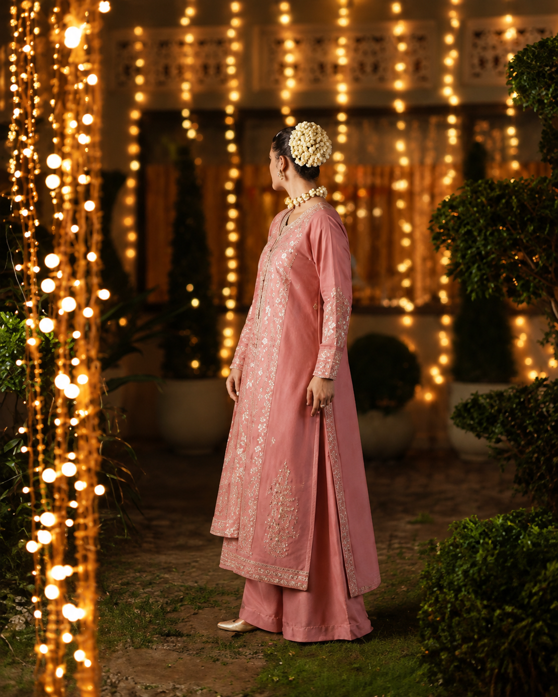 Zar Gul Blush Pink Embroidered Pakistani Suit | Luxury Festive Wedding Wear