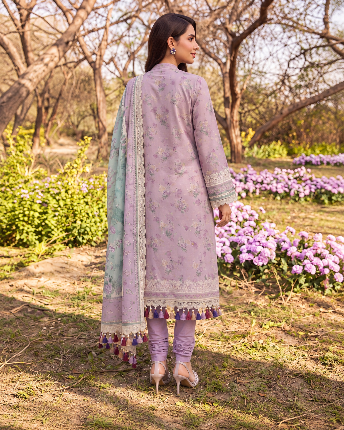 Lilly Lawn Embroidered Suit | Rosh Creations