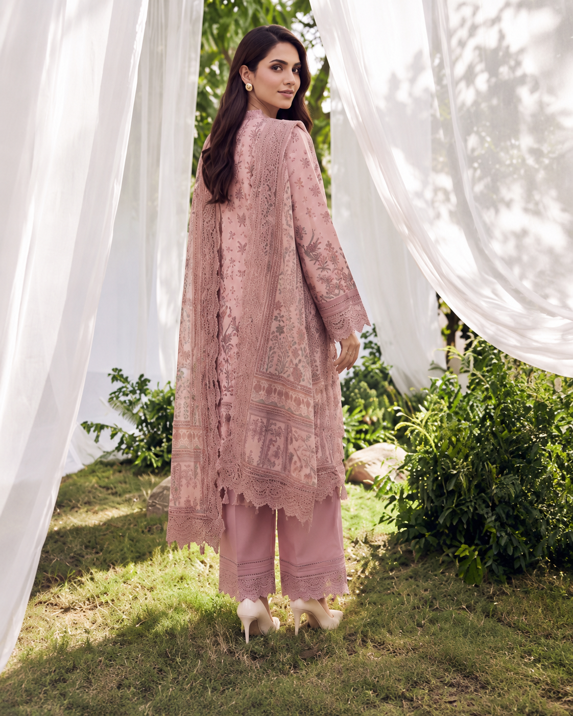 Sunstone Lawn Embroidered Suit | Rosh Creations