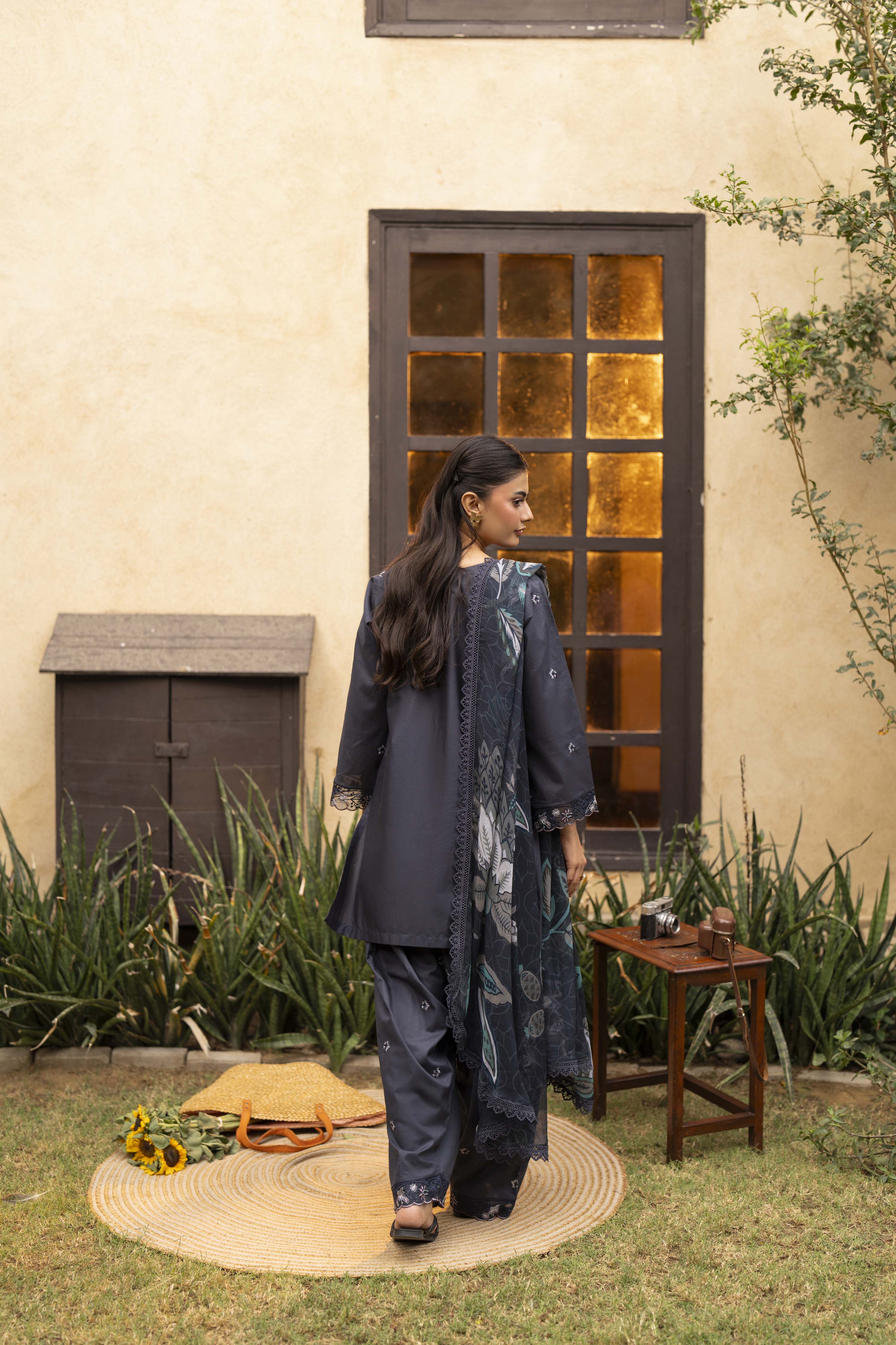Oria Embroidered Cotton Stitched 3 Piece Suit | Rosh creations